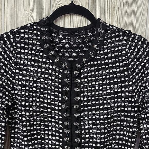 White House Black Market Embellished Sweater Jacket Womens Size XS - Picture 2 of 9